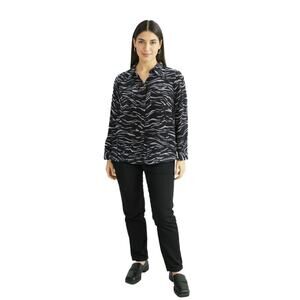 Women Blouse Inc International Concepts Women's Printed Button Top Size M Multi